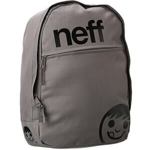 NEFF DAILY PACK GRAY BACKPACK SMILEY FACE SCHOOL TRAVEL BAG AUTHENTIC